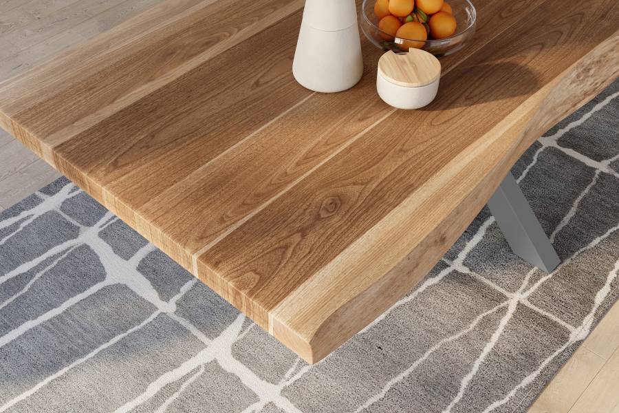 SAM_NEU-Esszimmer-Baumkante-Tische-Titan-Natur-Spider-Silber-200×110-ML_Titan_200_natur_Spider_silber_03