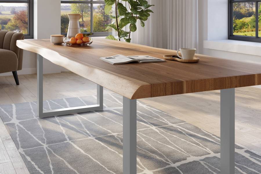 SAM_NEU-Esszimmer-Baumkante-Tische-Titan-Natur-U-Gestell-Silber-280×110-BKT_Titan_natur_04-1