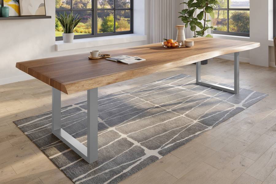 SAM_NEU-Esszimmer-Baumkante-Tische-Titan-Natur-U-Gestell-Silber-350×120-ML_Titan_350x120_natur_U_silber_02-1