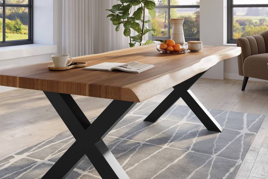 SAM_NEU-Esszimmer-Baumkante-Tische-Titan-Natur-X-Gestell-Schwarz-240×120-ML_Titan_240x120_natur_X_schwarz_04-1