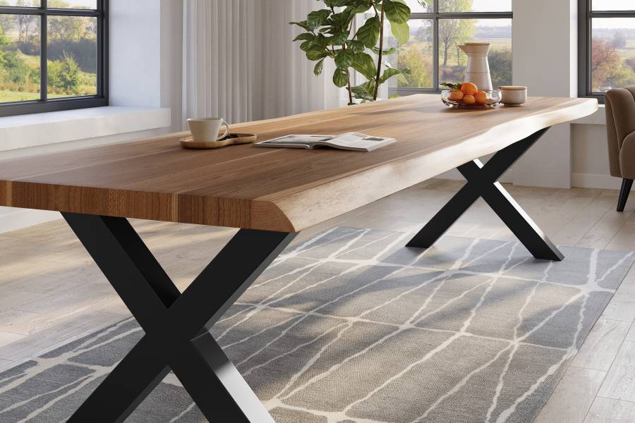 SAM_NEU-Esszimmer-Baumkante-Tische-Titan-Natur-X-Gestell-Schwarz-300×110-ML_Titan_300_natur_X_schwarz_04