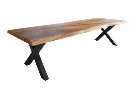 SAM_NEU-Esszimmer-Baumkante-Tische-Titan-Natur-X-Gestell-Schwarz-400×120-ML_Titan_400_natur_X_schwarz_01