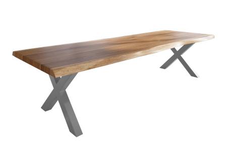 SAM_NEU-Esszimmer-Baumkante-Tische-Titan-Natur-X-Gestell-Silber-350×120-ML_Titan_350_natur_X_silber_01-1