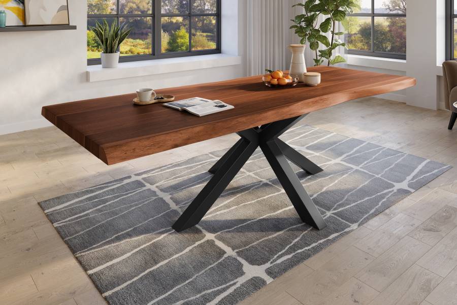 SAM_NEU-Esszimmer-Baumkante-Tische-Titan-Nuss-Spider-Schwarz-280×120-ML_Titan_280_nuss_Spider_schwarz_02