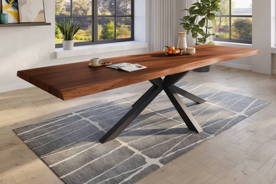 SAM_NEU-Esszimmer-Baumkante-Tische-Titan-Nuss-Spider-Schwarz-300×110-ML_Titan_300_nuss_Spider_schwarz_02-1