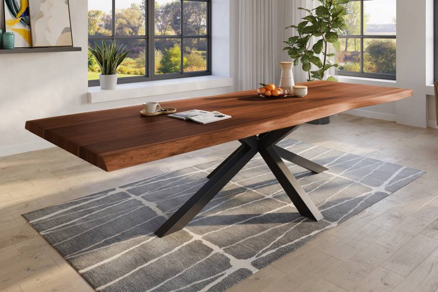 SAM_NEU-Esszimmer-Baumkante-Tische-Titan-Nuss-Spider-Schwarz-400×120-ML_Titan_400_nuss_Spider_schwarz_02