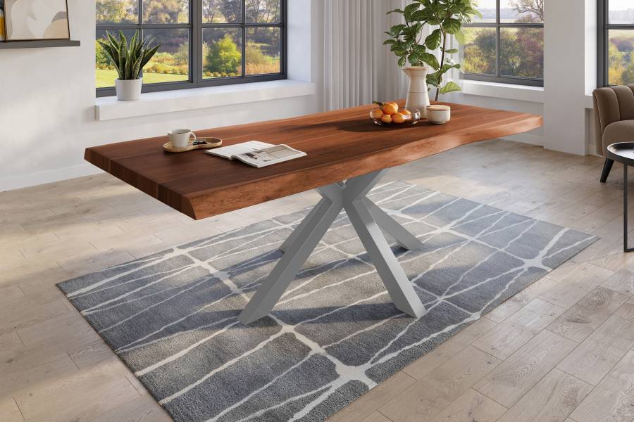 SAM_NEU-Esszimmer-Baumkante-Tische-Titan-Nuss-Spider-Silber-240×110-ML_Titan_240_nuss_Spider_silber_02-1
