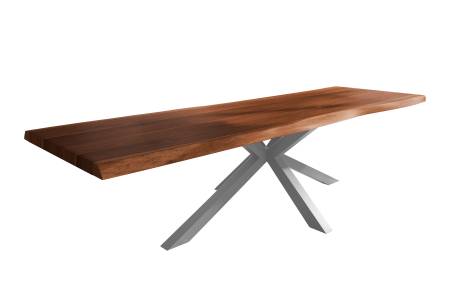 SAM_NEU-Esszimmer-Baumkante-Tische-Titan-Nuss-Spider-Silber-300×110-ML_Titan_300_nuss_Spider_silber_01-1