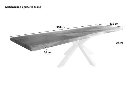 SAM_NEU-Esszimmer-Baumkante-Tische-Titan-Nuss-Spider-Silber-300×110-ML_Titan_300_nuss_Spider_silber_05-1