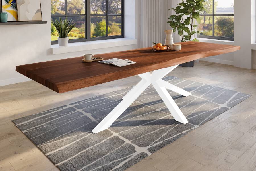 SAM_NEU-Esszimmer-Baumkante-Tische-Titan-Nuss-Spider-WeiC39F-300×110-ML_Titan_300_nuss_Spider_weiC39F_02-1