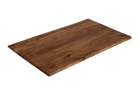 Tischplatte Baumkante Akazie massiv Nussbaum 120 x 70 cm BRASILEIRO