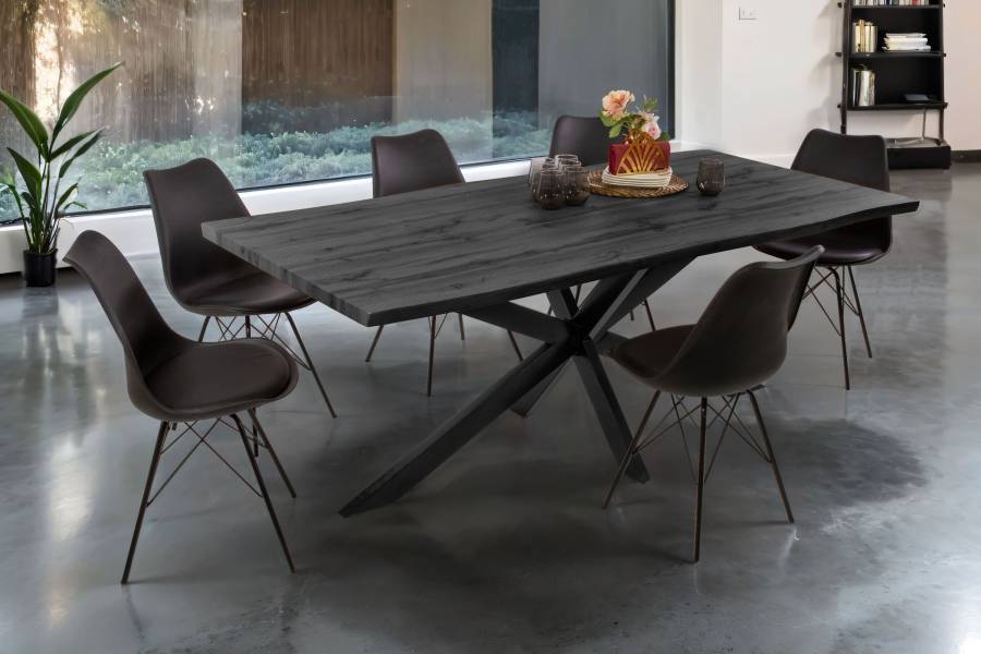 SAM_NEU-Esszimmer-Esszimmertische-Josy-Grau-Spider-schwarz-200-BKT_Josy_grau_05-3