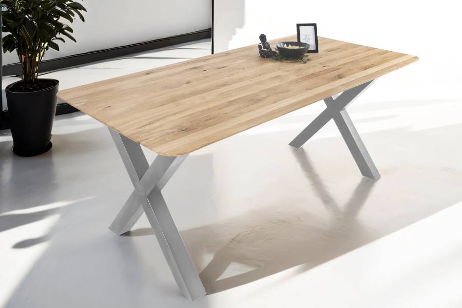 SAM_NEU-Esszimmer-Esszimmertische-Lotte-Baumkantentische.de-rund-x_gestell-silber-180-BKT_Lotte_silber_01