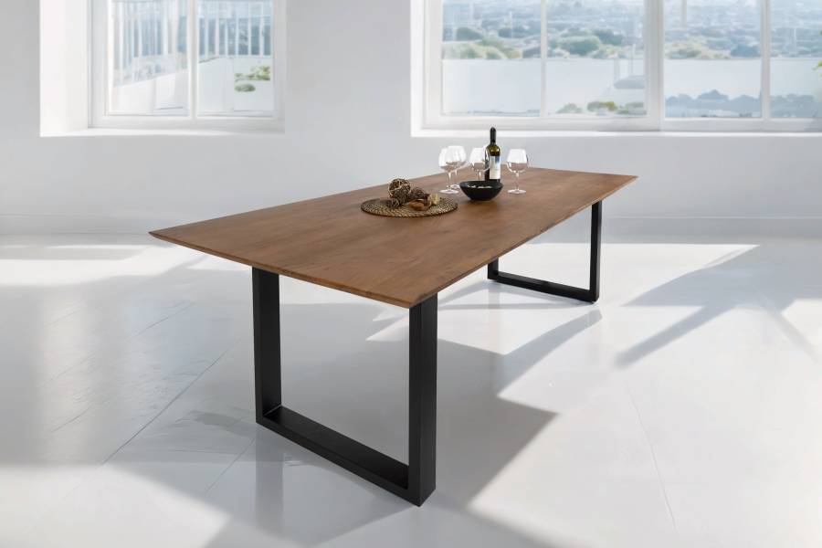 SAM_NEU-Esszimmer-Esszimmertische-Schweizer_Kante-U_Gestell-Atlanta-nussbaumfarben-schwarz-280-Bk_Schweizer_kante_280_nuss_schwarz_01