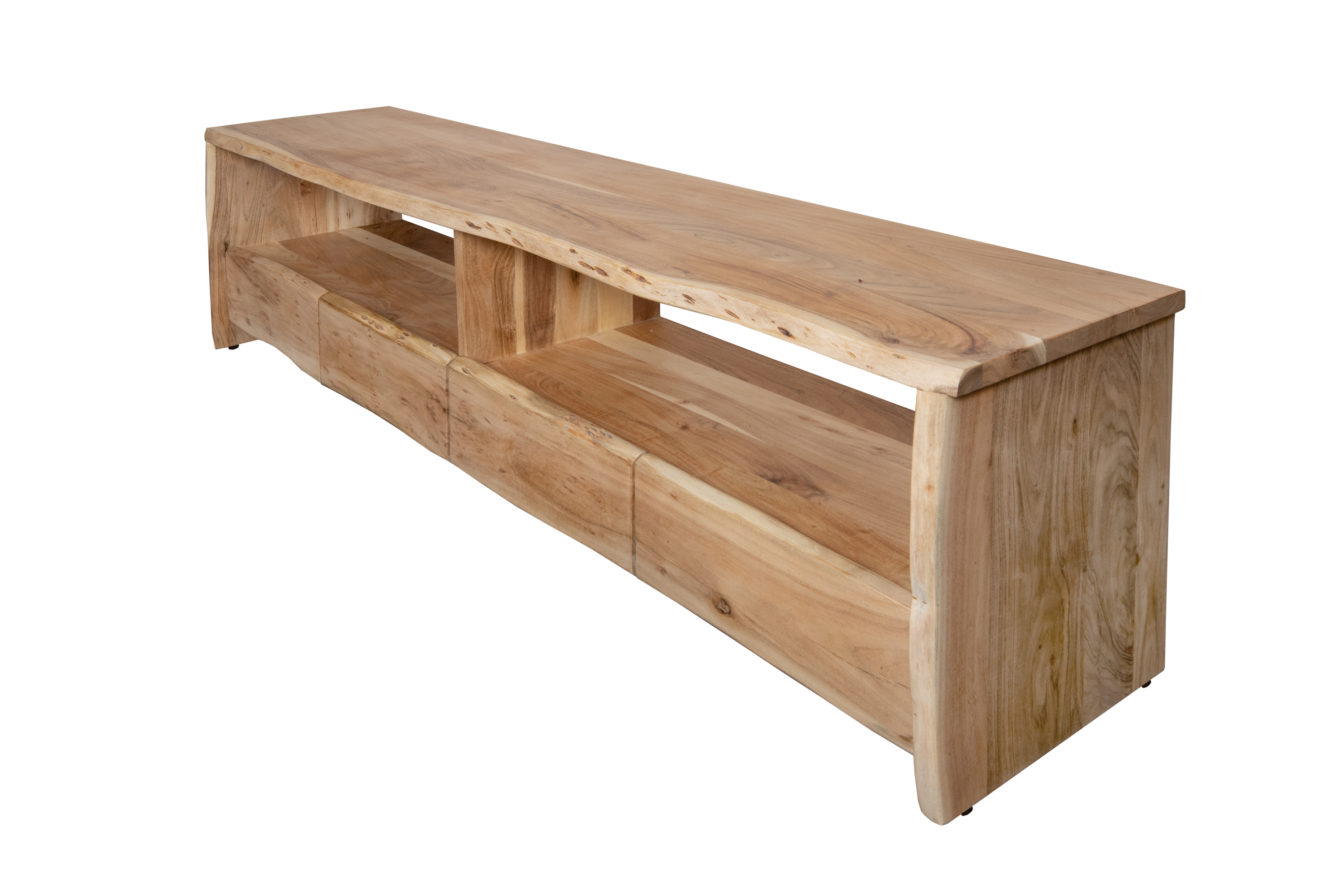 B-Ware Einzelstück Lowboard TV-Board 230 x 45 x 50 cm Akazienholz naturfarben Dahlia