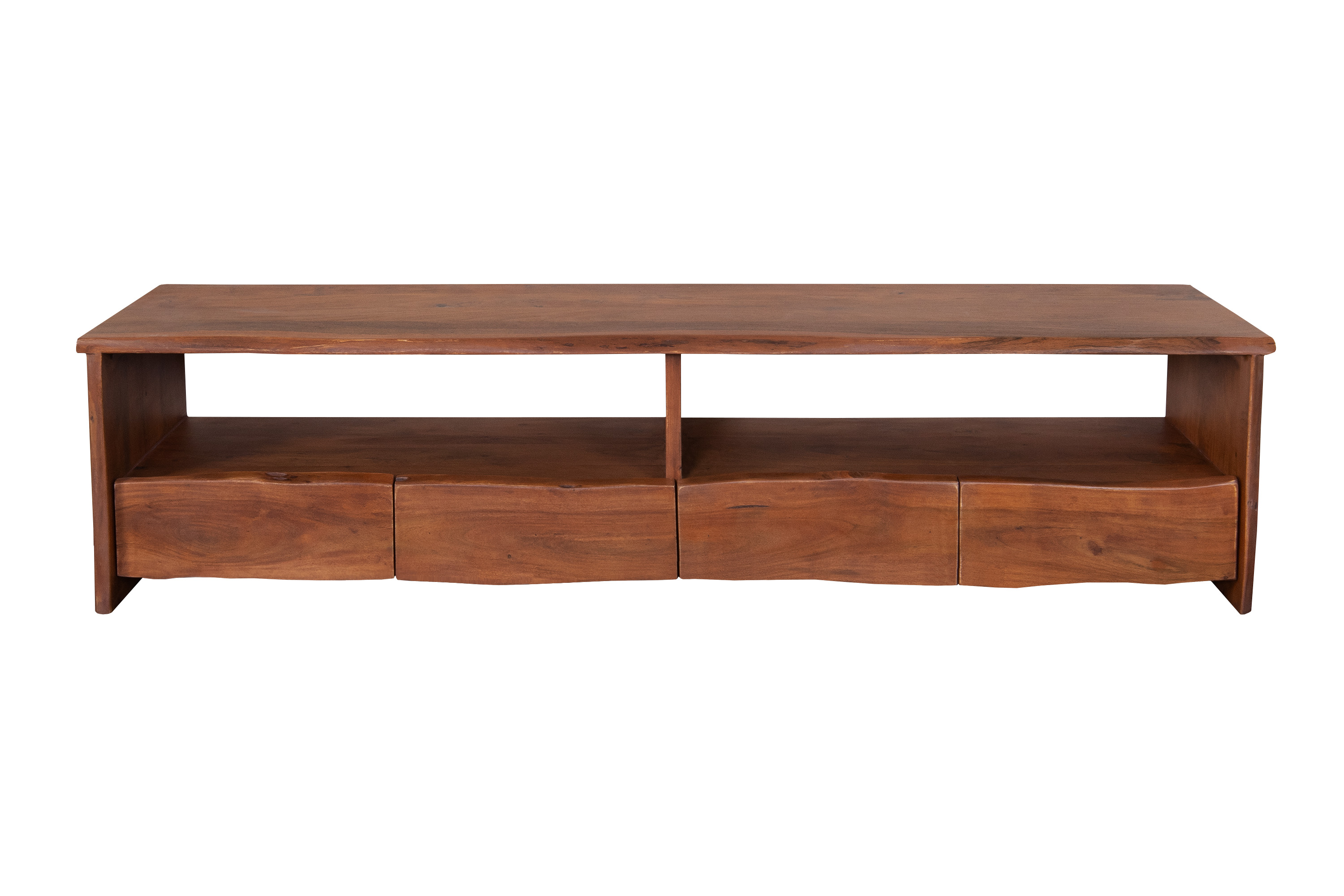 B-Ware Einzelstück Lowboard TV-Board 190 x 45 x 50 cm Akazienholz nougatfarben Dahlia