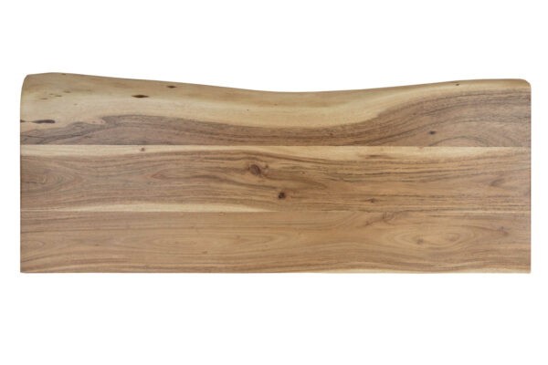Holzplatte Akazienholz natur massiv 80x30 cm Holzbrett einseitige Baumkante ARYA