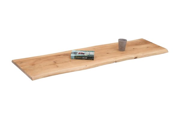 Holzplatte Akazienholz eiche massiv 120x30 cm Holzbrett einseitige Baumkante ARYA