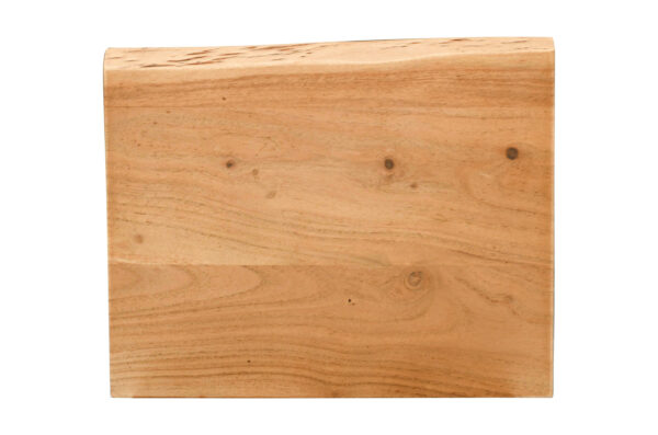 Holzplatte Akazienholz eiche massiv 40x30 cm Holzbrett einseitige Baumkante ARYA