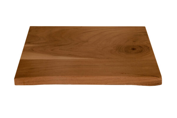 Holzplatte Akazienholz nussbaum massiv 40x30 cm Holzbrett einseitige Baumkante ARYA