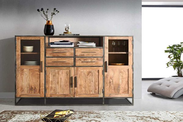 SAM NEU Beimoebel Oklahoma b Highboard20II Stone Highboard stone 3