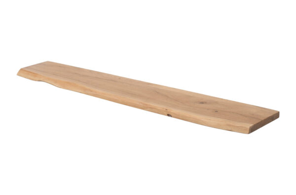 Wandregal Akazienholz eiche massiv 120x20 cm Holzregal Steckboard Baumkante AMANDA