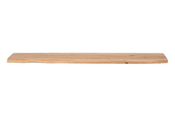 Wandregal Akazienholz eiche massiv 120x20 cm Holzregal Steckboard Baumkante AMANDA