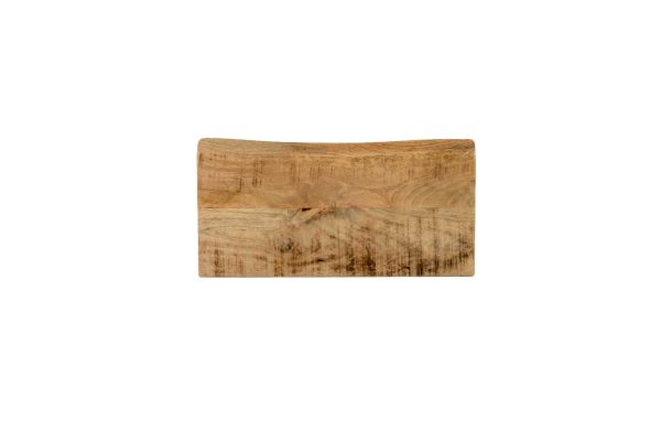 Wandregal Mangoholz massiv & rau 40x20 cm Holzregal Steckboard Baumkante AMANDA
