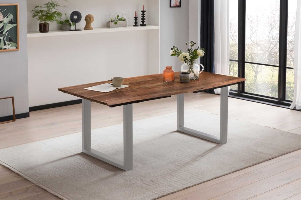 SAM_NEU-Esszimmer-Baumkante-Tische-Adina-200-Nussbaum-Silber-BKT_Adina_neu_04