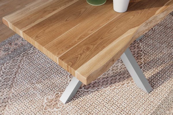 SAM NEU Esszimmer Baumkante Tische Atlas Natur Spider Gestell silber 140 BKT Atlas natur silber 05 scaled