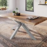 SAM_NEU-Esszimmer-Baumkante-Tische-Atlas-Natur-Spider-Gestell-silber-180-BKT_Atlas_natur_silber_01