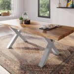 SAM_NEU-Esszimmer-Baumkante-Tische-Atlas-Natur-X-Gestell-silber-200×100-BKT_Atlas_X_Gestell_silber_01