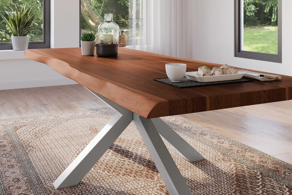 SAM_NEU-Esszimmer-Baumkante-Tische-Atlas-Nuss-Spider-Silber-280-BKT_Atlas_nussbaum_silber_04