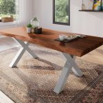 SAM_NEU-Esszimmer-Baumkante-Tische-Atlas-Nuss-X-Gestell-silber-220×100-BKT_Atlas_X_Gestell_silber_01