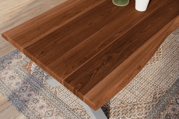 SAM NEU Esszimmer Baumkante Tische Atlas Nuss X Gestell silber 300x100 BKT Atlas X Gestell silber 05 scaled