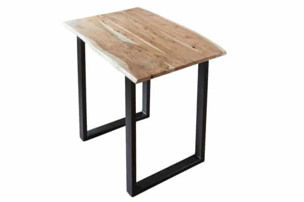SAM NEU Esszimmer Baumkante Tische Bartische 120 natur schwarz Bartisch Quebec natur schwarz 03