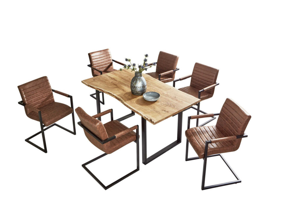 SAM_NEU-Esszimmer-Baumkante-Tische-Billy-Natur-schwarz-140-Esstisch_Billy_natur_schwarz_06