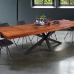 SAM_NEU-Esszimmer-Baumkante-Tische-Cali-Ansteckplatte-Spider-Gestell-nuss-schwarz-180-BKT_Cali_nussbaum_02