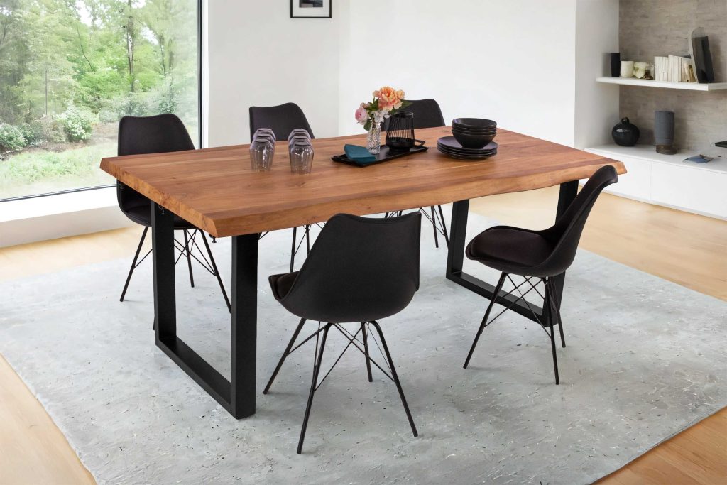 SAM_NEU-Esszimmer-Baumkante-Tische-Cali-Ansteckplatte-U-Gestell-Natur-schwarz-220-BKT_Cali_natur_04