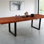 SAM_NEU-Esszimmer-Baumkante-Tische-Cali-Ansteckplatte-U-Gestell-Nuss-schwarz-220-BKT_Cali_nussbaum_01