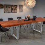 SAM_NEU-Esszimmer-Baumkante-Tische-Cali-Ansteckplatte-U-Gestell-Nuss-silber-200-BKT_Cali_nussbaum_02