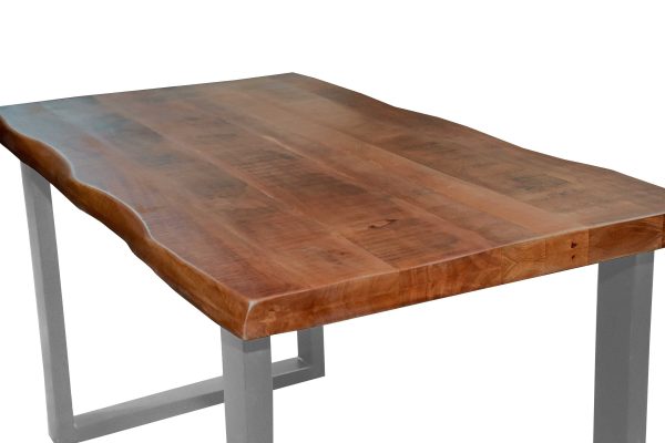 SAM NEU Esszimmer Baumkante Tische Cali Mango20Honig U Gestell 120 silber BKT Cali mango 05 scaled