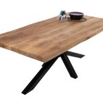 SAM_NEU-Esszimmer-Baumkante-Tische-Cali_aufgedoppelt-Spider_Gestell-mango-schwarz-220-BKT_Cali_mango_rough_02
