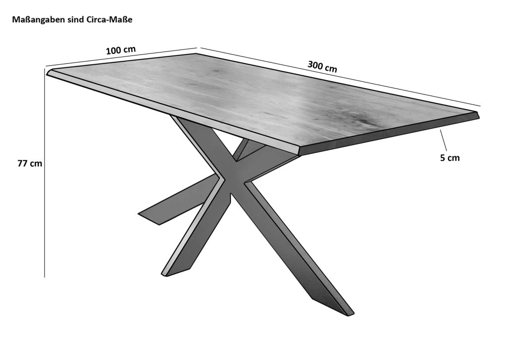 SAM_NEU-Esszimmer-Baumkante-Tische-Cali_aufgedoppelt-Spider_Gestell-mango-silber-300-BKT_Cali_mango_rough_03