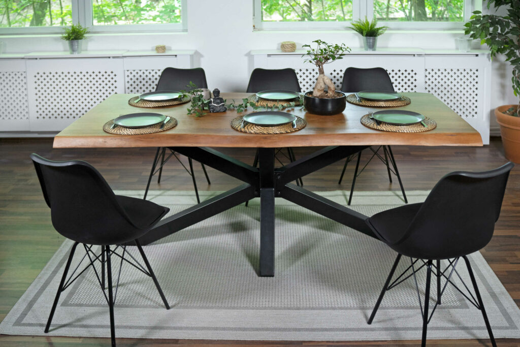 SAM_NEU-Esszimmer-Baumkante-Tische-Cali_aufgedoppelt-Spider_Gestell-nuss-schwarz-260-Cali_nussbaum_260_07