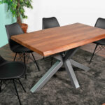 SAM_NEU-Esszimmer-Baumkante-Tische-Cali_aufgedoppelt-Spider_Gestell-nuss-silber-160-Cali_nussbaum_160_02
