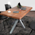 SAM_NEU-Esszimmer-Baumkante-Tische-Cali_aufgedoppelt-Spider_Gestell-nuss-silber-180-Cali_nussbaum_180_06