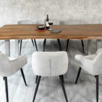 SAM_NEU-Esszimmer-Baumkante-Tische-Cali_aufgedoppelt-U_Gestell-nuss-silber-300-BKT_Cali_nuss_silber_300_05