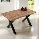 SAM_NEU-Esszimmer-Baumkante-Tische-Cali_aufgedoppelt-X_Gestell-mango-schwarz-140-BKT_Cali_mango_rough_01