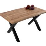 SAM_NEU-Esszimmer-Baumkante-Tische-Cali_aufgedoppelt-X_Gestell-mango-schwarz-140-BKT_Cali_mango_rough_02